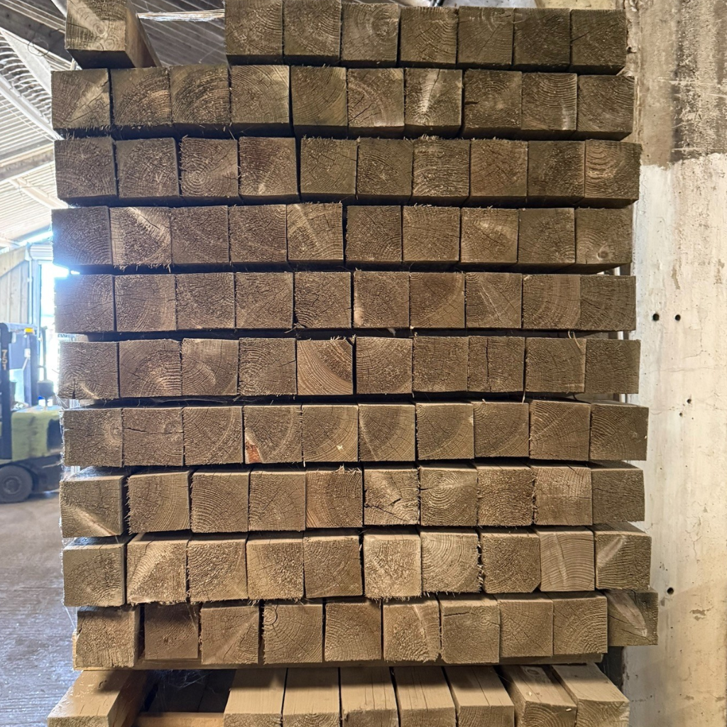 100 x 100 x 1.8m Pressure Treated Fencing Post - Slightly Faded