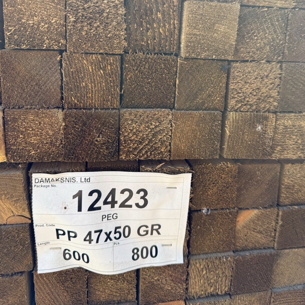 47 x 50 x 0.6m Pressure Treated Timber Pegs