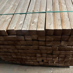 75 x 75 x 2.4m Green Pressure Treated Fence Post - Slightly Faded
