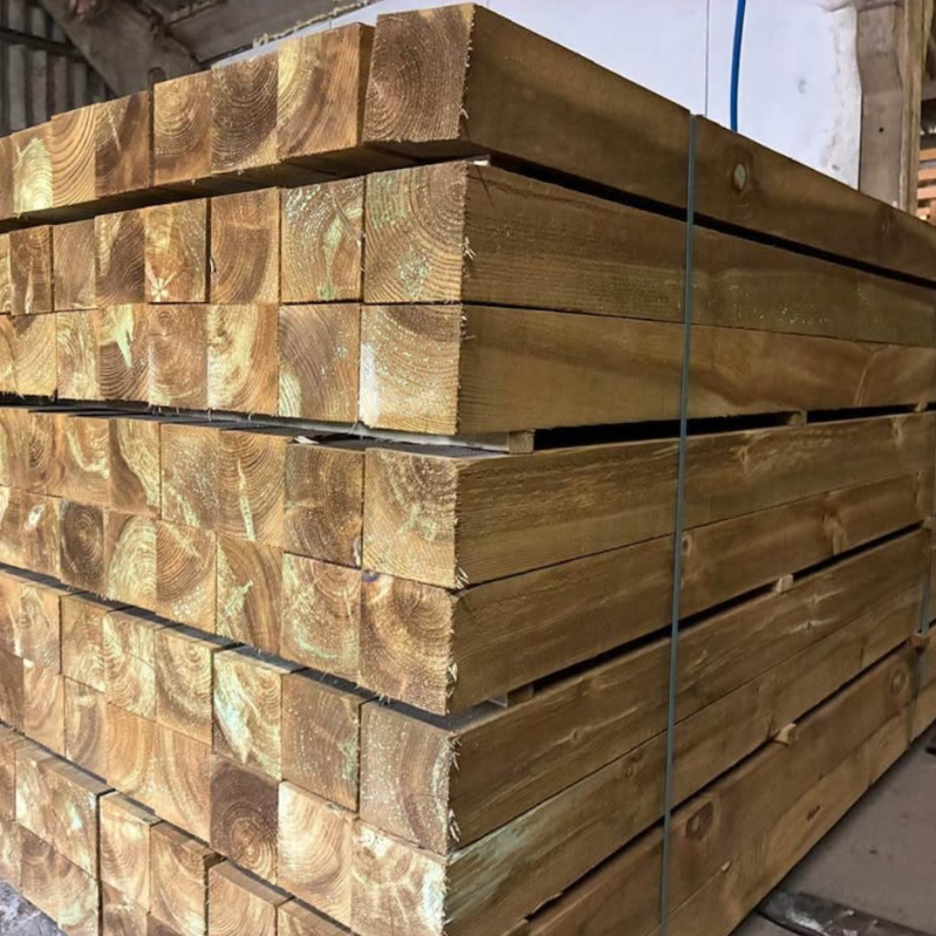 100 x 100 x 2.4m Green Pressure Treated Fence Post
