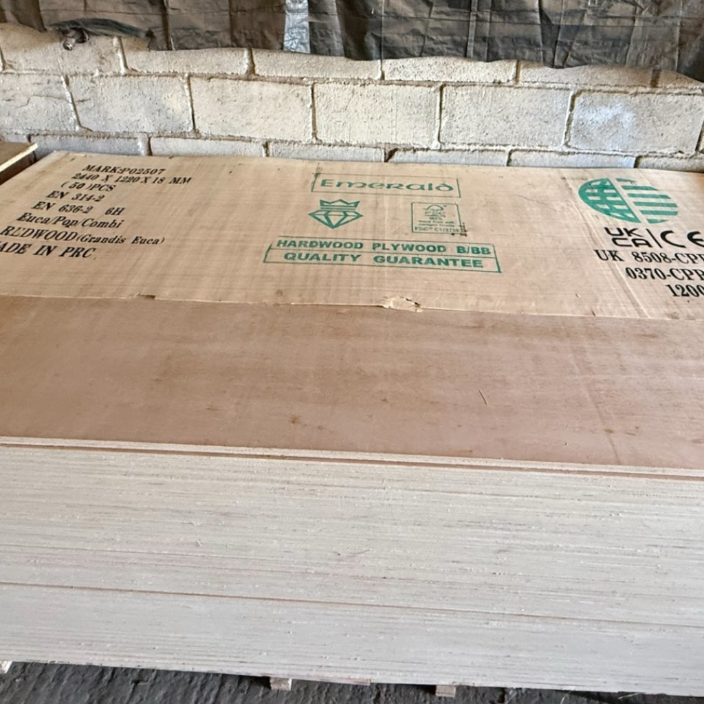 12mm EMERALD Chinese Hardwood Faced Structural Plywood 2440mm x 1220mm