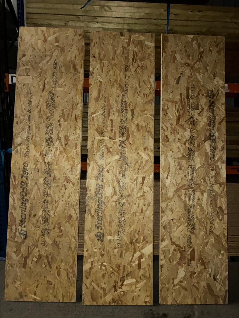 Norbord tongue and groove OSB flooring sheets, 2440mm x 590mm x 18mm