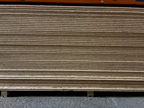 Stack of 18mm Norbord tongue and groove OSB flooring sheets