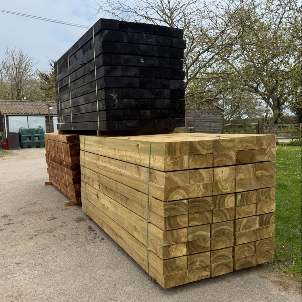 100 x 200 x 2.4m Green Pressure Treated Sleepers