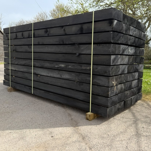 100 x 200 x 2.4m Black Treated Sleepers