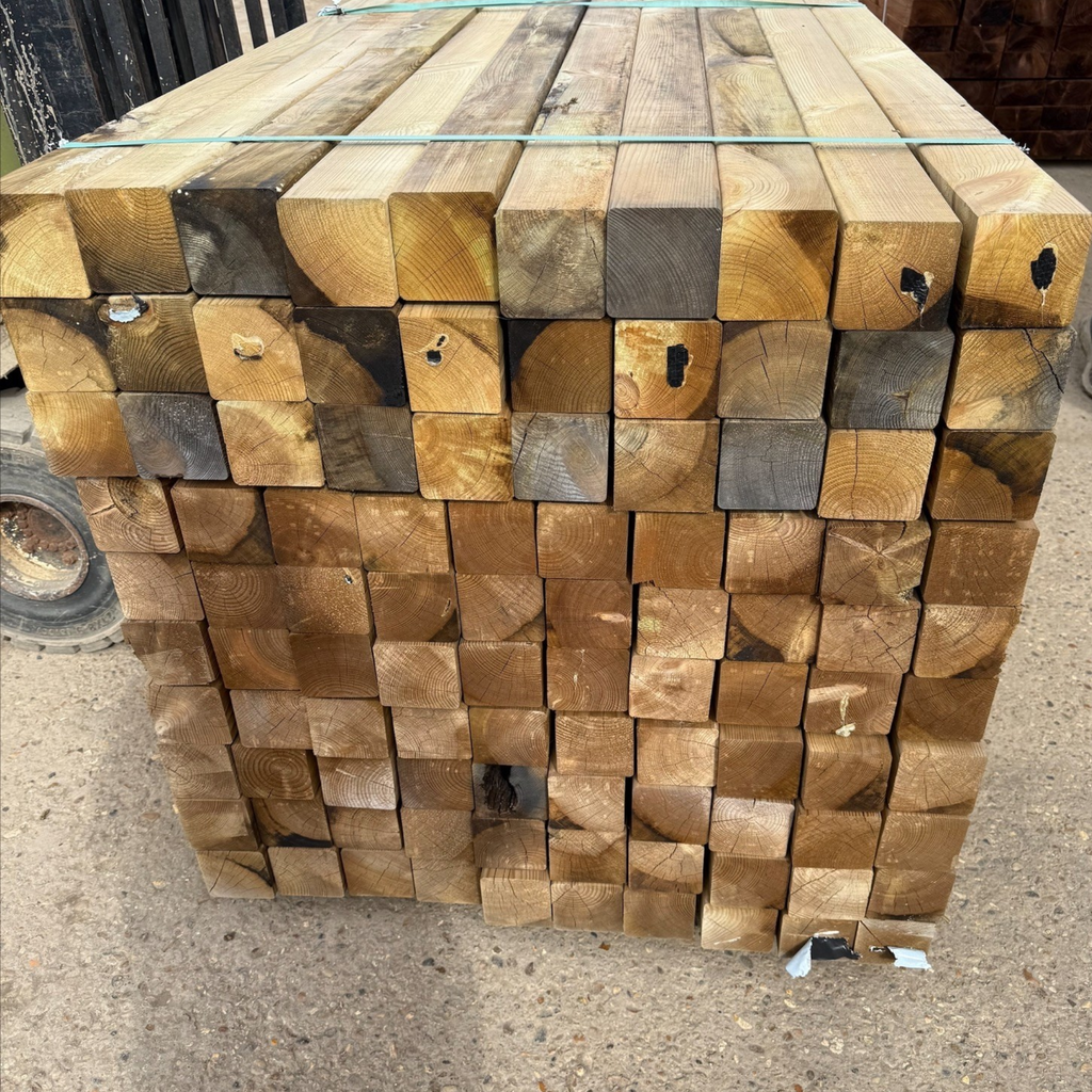 100x100 Planed Pressure Treated Timber Post 2.4m | Tendring Lumber ...