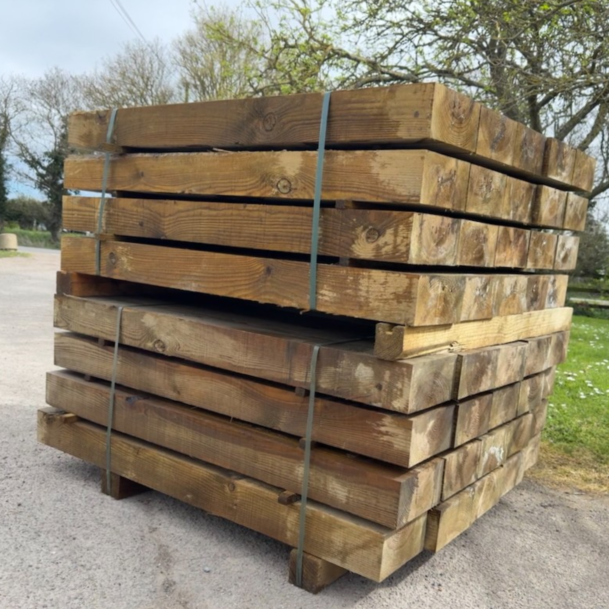 100 x 200 x 1.2m Green Treated Softwood Sleepers