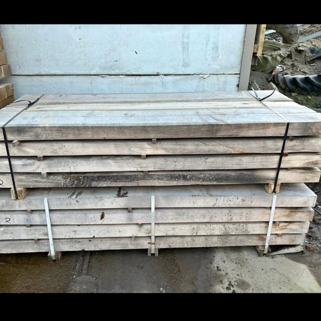 100 x 200 x 2.4m Oak Sleepers — Slightly Faded | Limited Stock