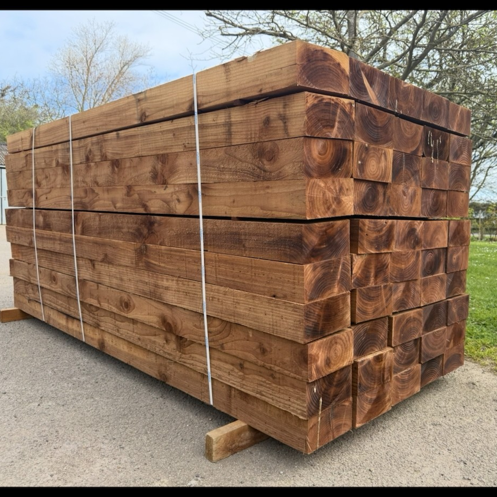 100 x 200 x 2.4m Brown Pressure Treated Sleepers
